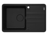 Черна кухненска мивка с отцедник Momi Nero